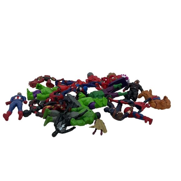Preowned Marvel Action Figure Spiderman Captain America Hulk Wholesale - Picture 1 of 5